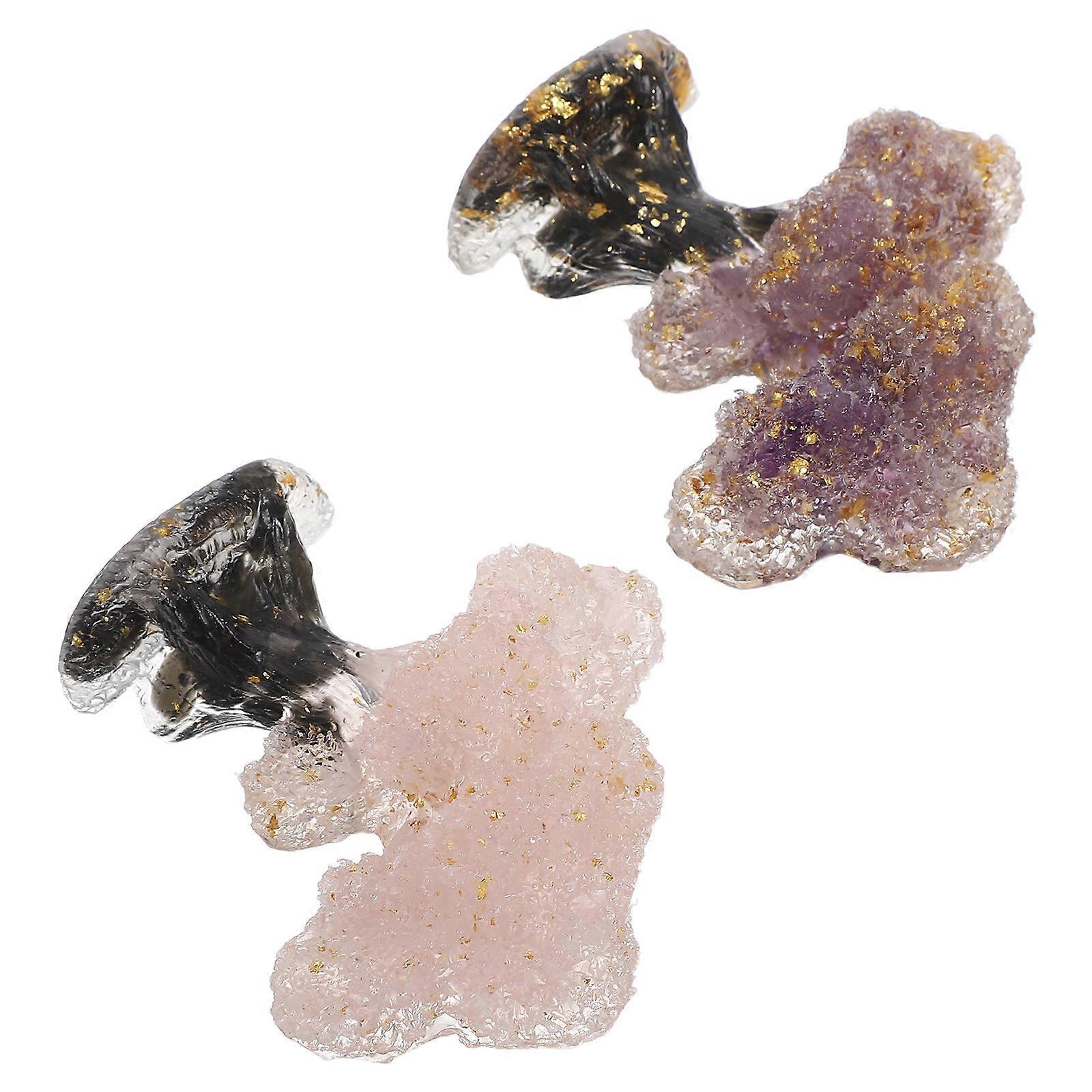 Elegant Crystal Maple Tree Ornaments for Home Use 4Pcs