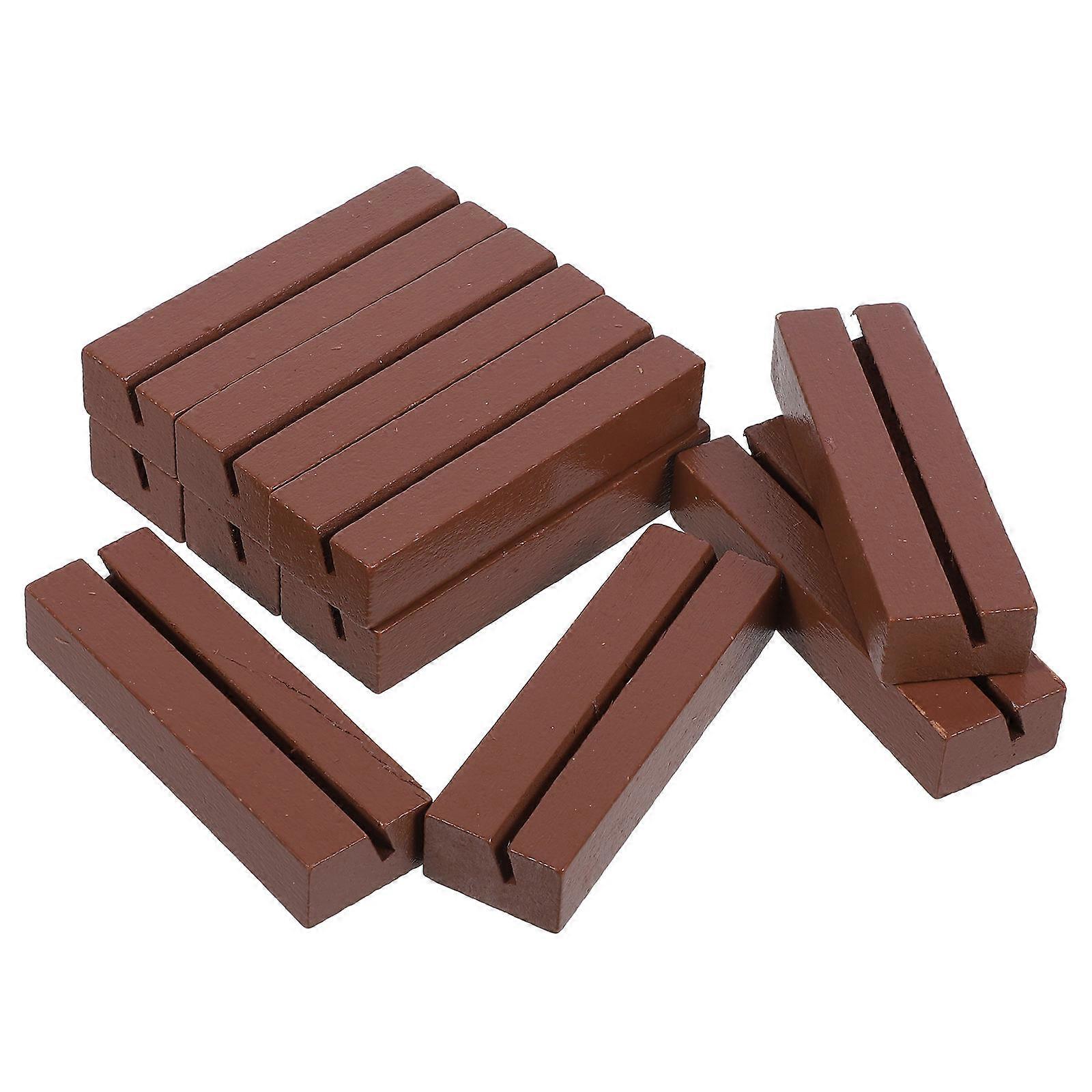 Handcrafted Brown Place Card Holders For Table Events Attractive 10Pcs Memo Clip Ideal For Homeowners And Business Owners