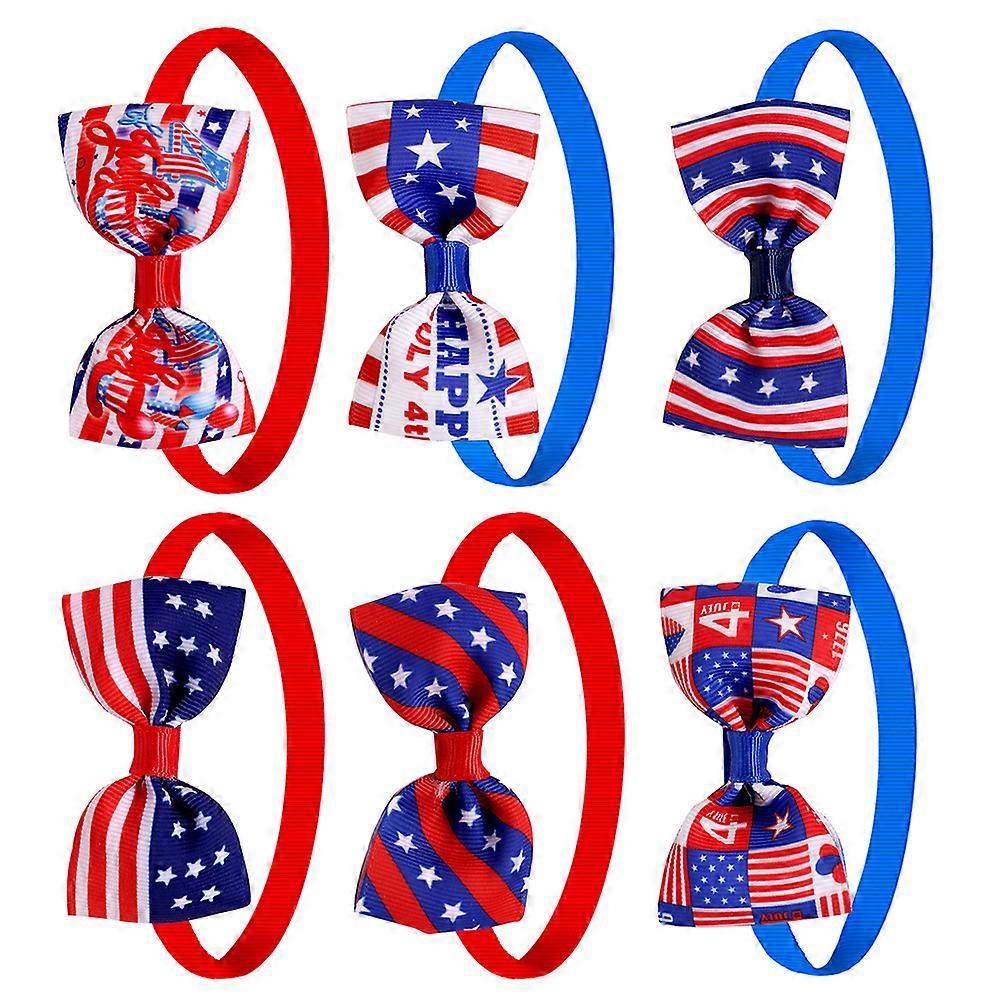 Decorative Pet Bow Tie for Independence Day with 12Pcs Assorted Colors