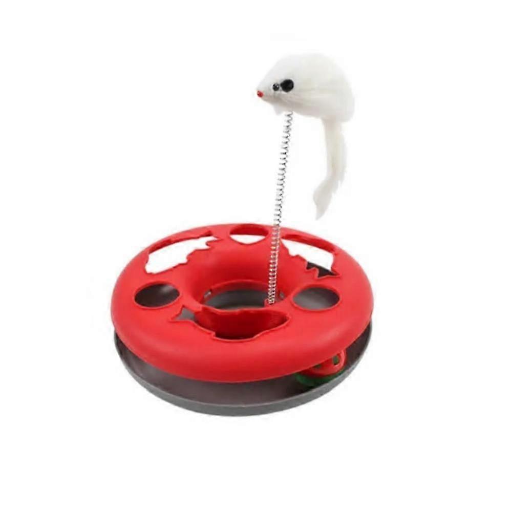 Funny Cat Toys for Indoor Cats Interactive Kitten Toys Roller Tracks with Catnip Spring Pet Toy with Exercise Balls Teaser Mouse