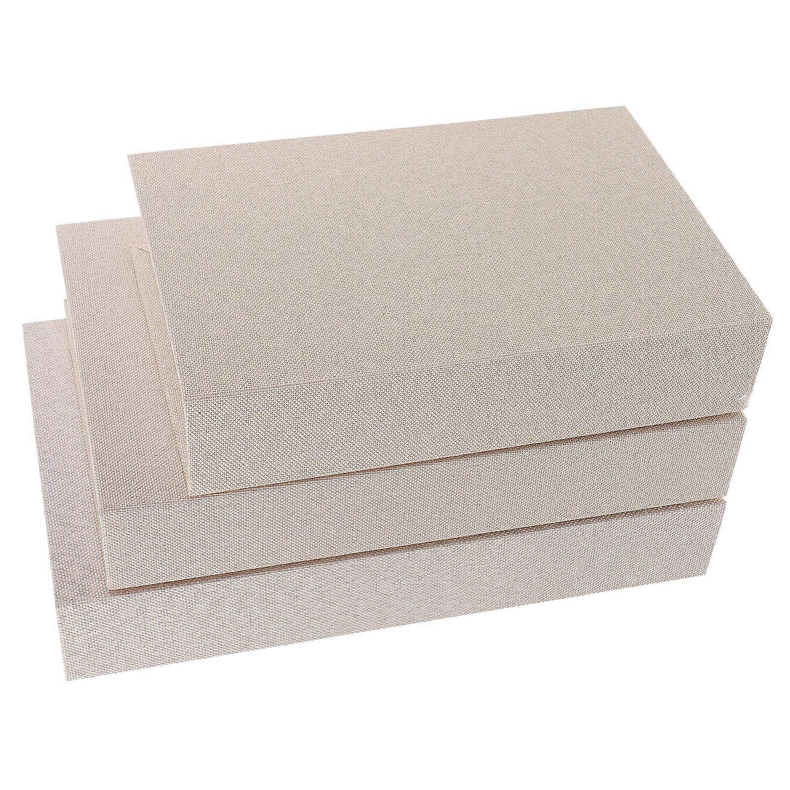 Vintage Decorative 3Pcs Realistic Prop For Bookshelf Display And Home Enhancement In Burlap Material