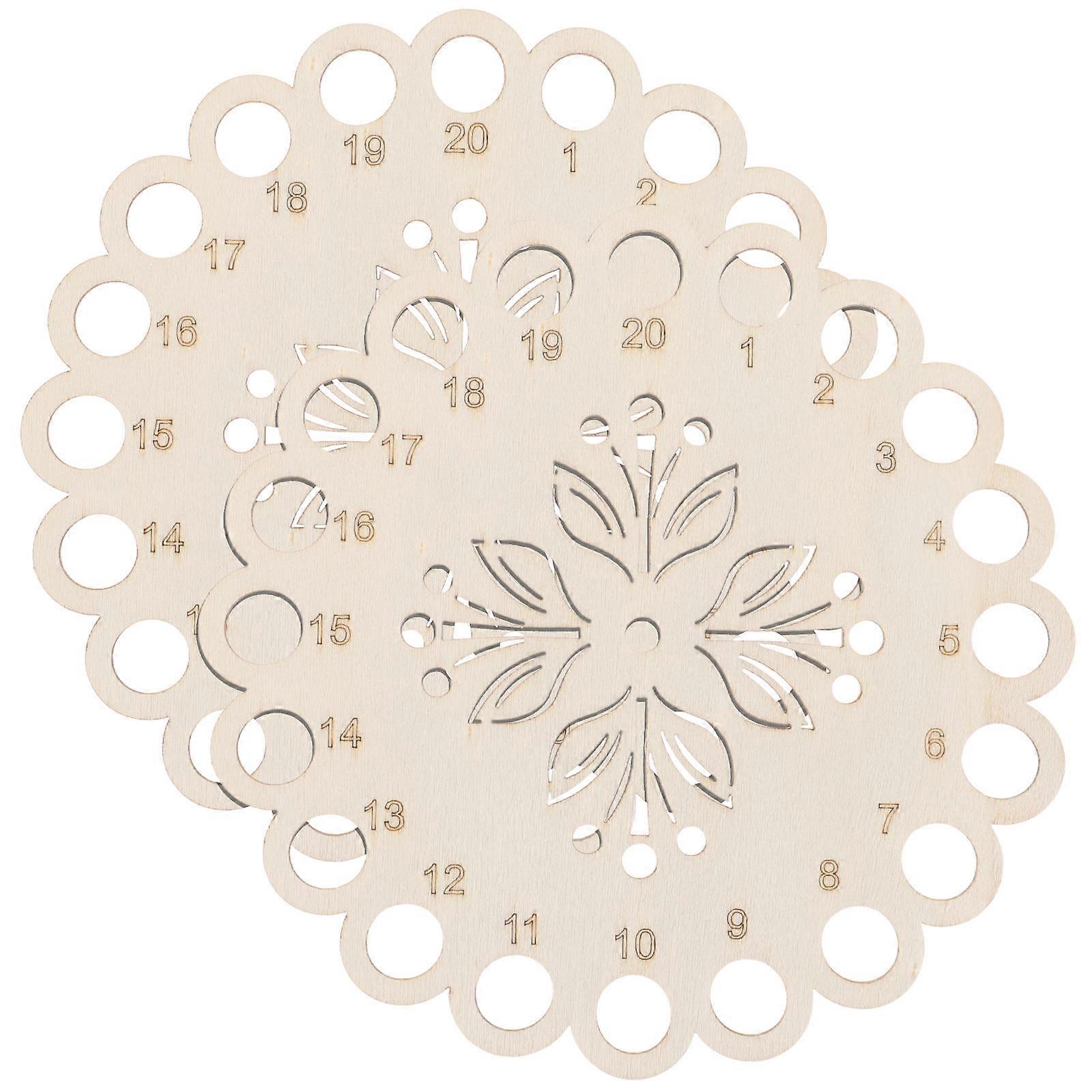 Wooden Thread Holder for Storage Embroidery Floss Organizer 4Pcs Khaki