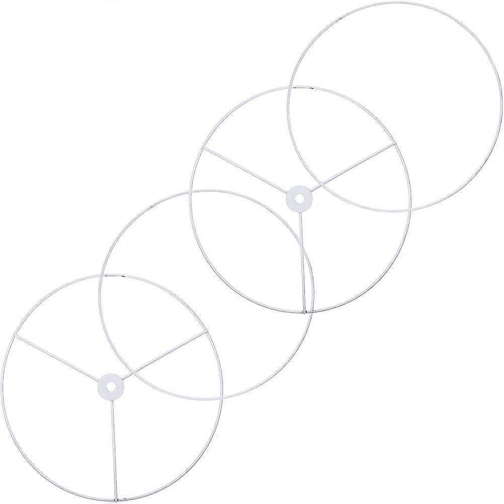 Lampshade Holder Frame Ring Iron for Lights 8Sets White Support