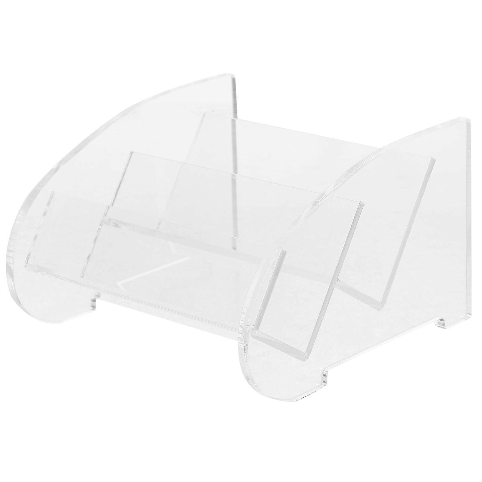 Acrylic Business Card Base Card Stand for 2Pcs Office Organizing