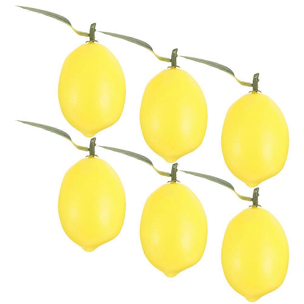 Artificial Lemon Model Fake Lemon Simulated Fruit For Decoration Teaching 24Pcs