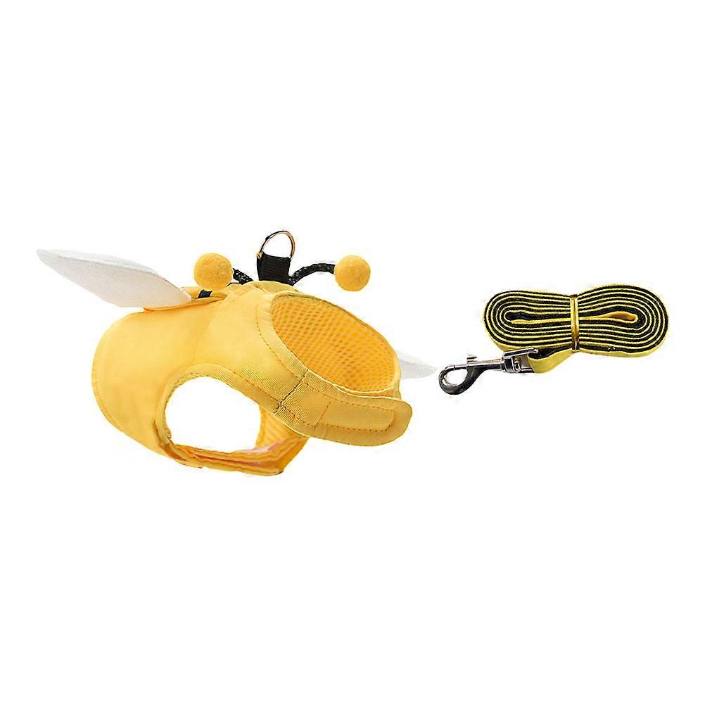 Puppy Vest Harness and Leash Set for Pet Walking with 2Sets Yellow