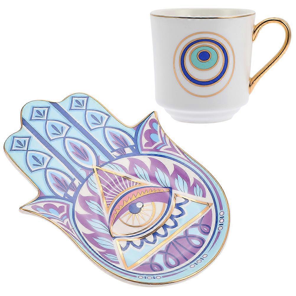 Ceramic Coffee Cup with Saucer Coffee Set for 5Sets Serving