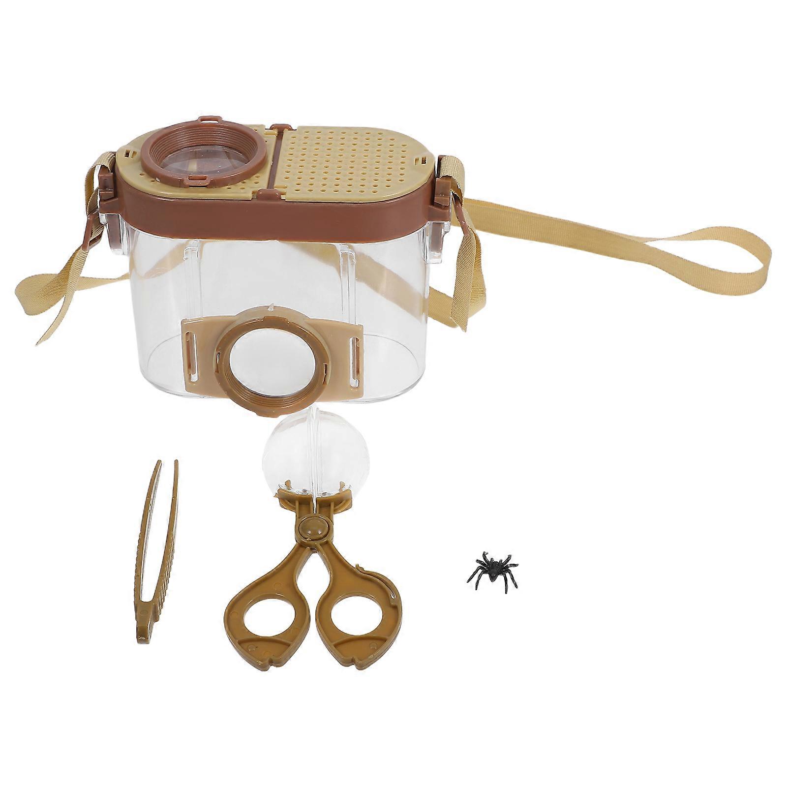 5Pcs Bug Observation Container Kit For Children With Tweezers And Magnifying Glass Ideal For Outdoor Exploration And Nature Study