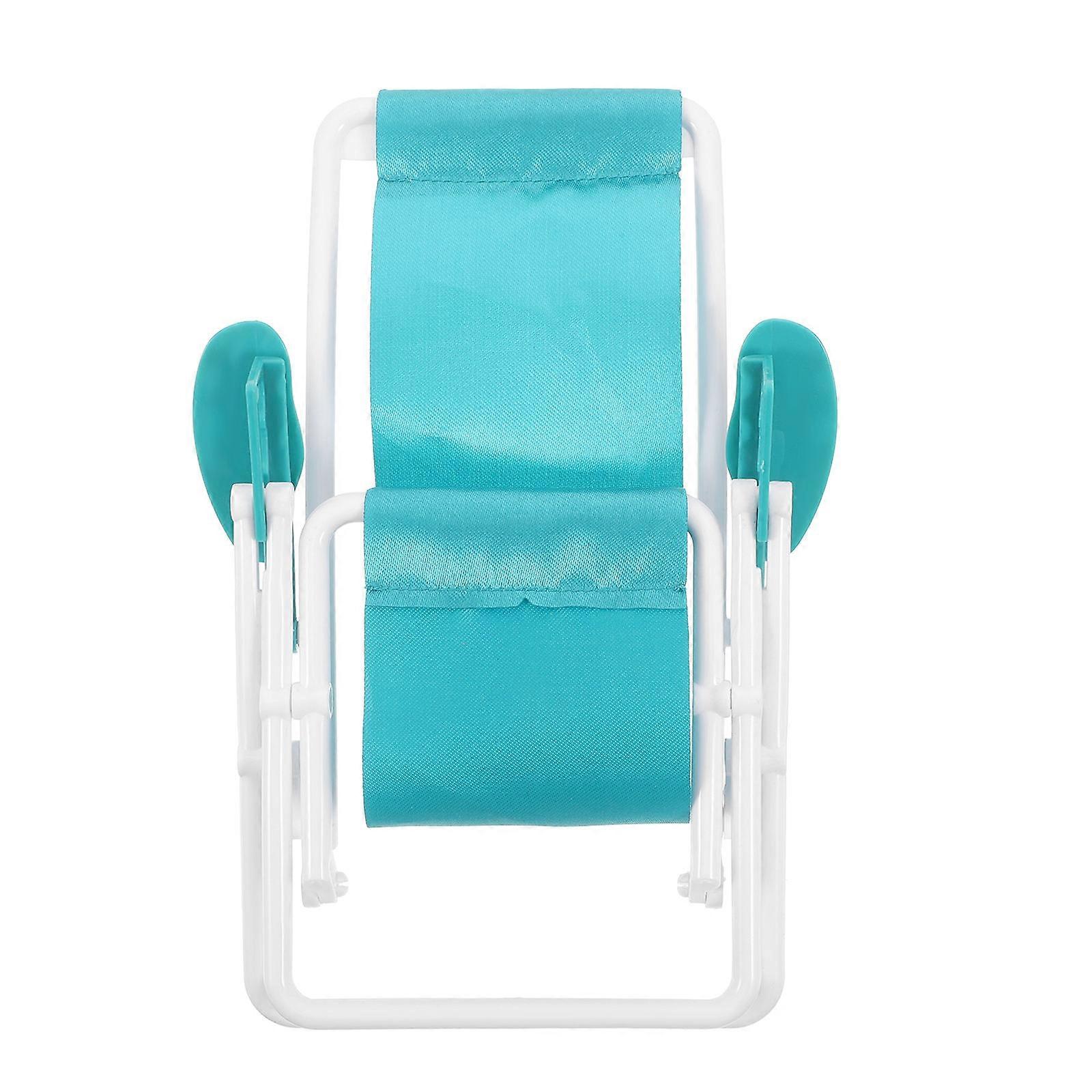 Mini Beach Chair Model Folding Plastic for Playing 5Pcs Dollhouse Accessories