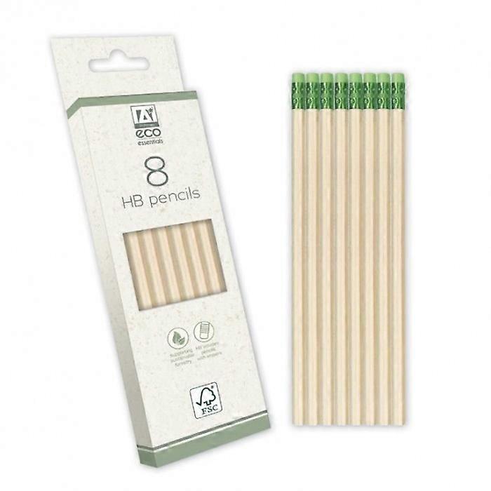 IG Design Eco Essentials Pencil With Eraser (Pack of 8)