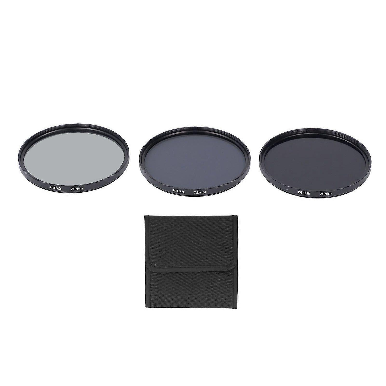 ND Filters Set HD Multi Layer Coating Anti Overexposure Anti Scattered Light Anti Scratch ND2 ND4 ND8 Filters for Shooting Accessory 72mm