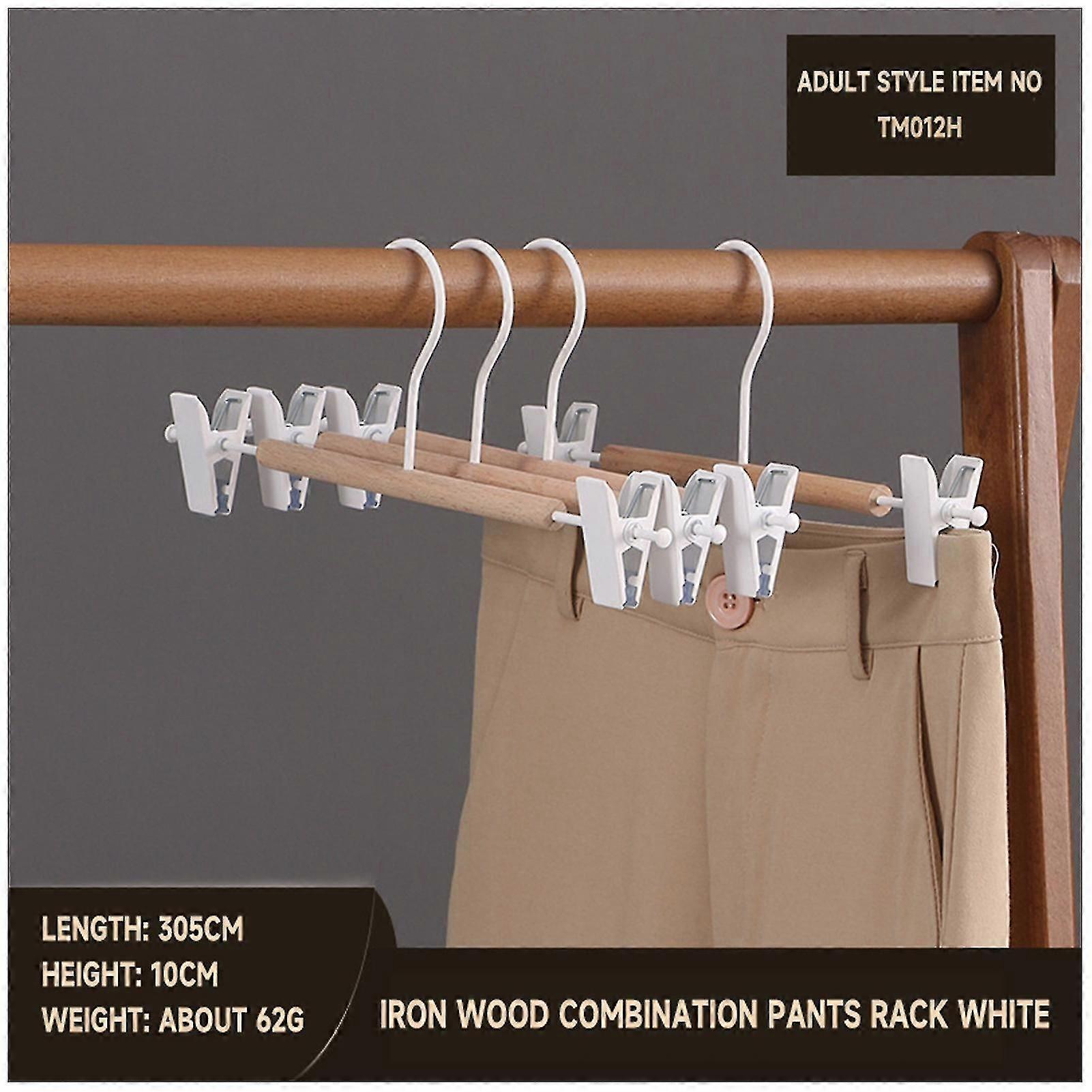 5 قطع شماعات الحديد والخشب مع كليب للسراويل القصيرة تنورة السراويل بنطلون بنطلون