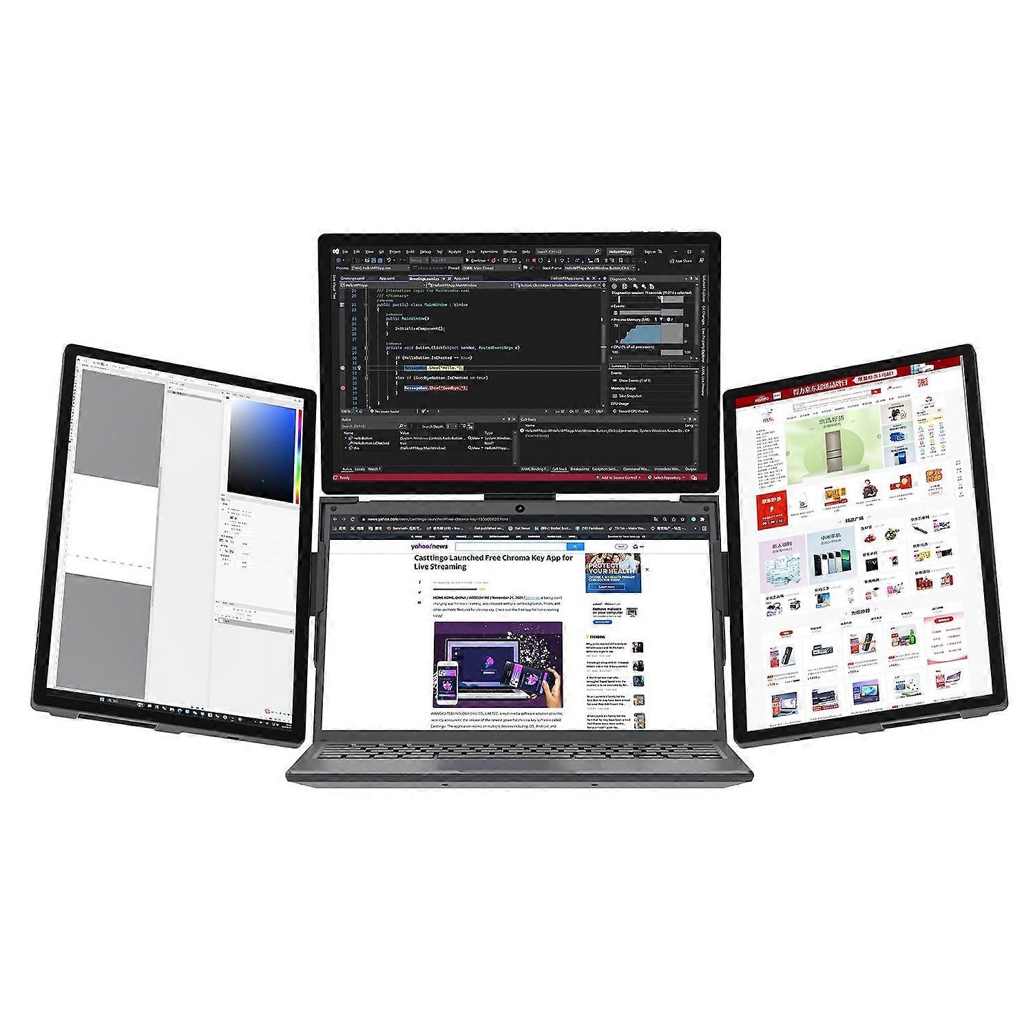 14 inch Triple Portable Monitor EU Plug