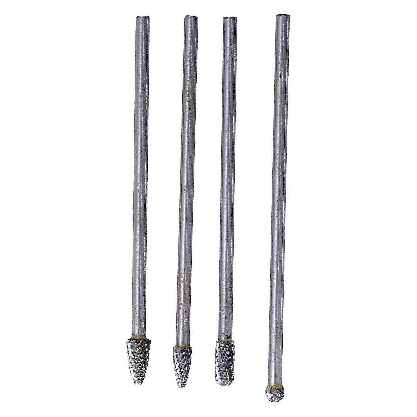 Rotary File Long Tungsten Steel Rotary Burr Set for Woodworking Carving and Engraving, 6mm Shank