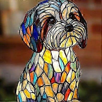 Luminária de mesa em formato de cachorro maltês (pacote com 1)