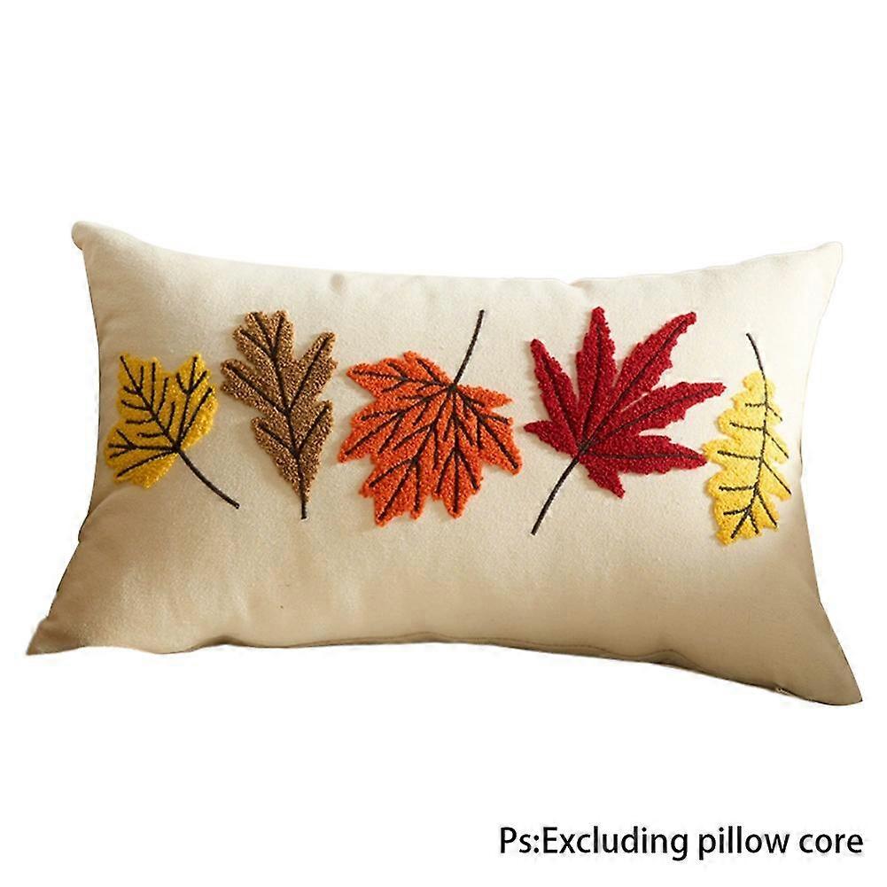 Autumn Themed Polyester Pillow Cover 45x45cm Soft Breathable Fabric with Concealed Zipper Universal Fit for Home Decor