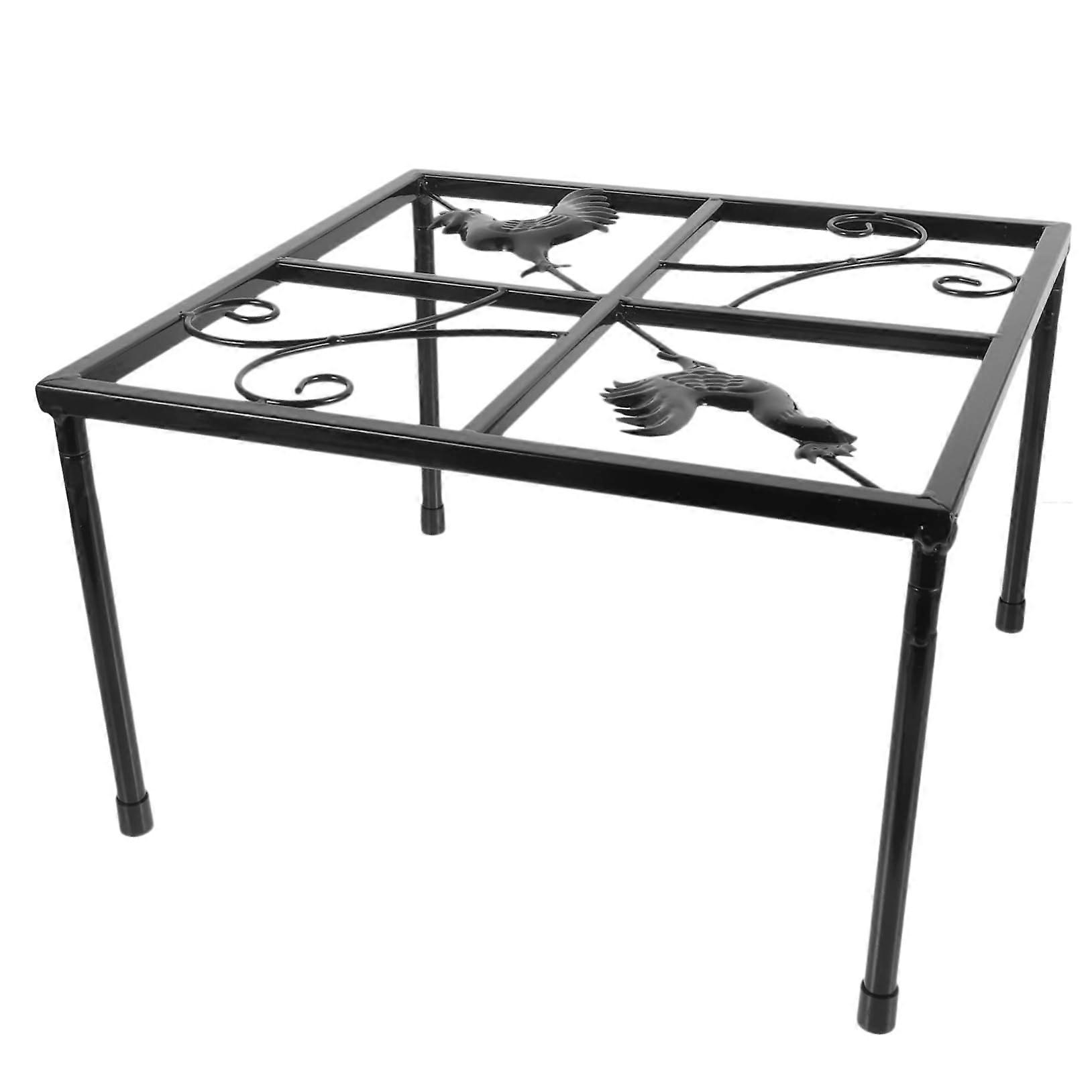 Metal Chicken Feeder And Waterer Stand For Indoor Outdoor Poultry Square Frame Compatible Bucket Feeders And Drinkers