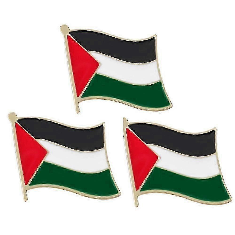 2-10pcs فلسطين فلسطين العلم الفلسطيني دبوس شارة طية صدر السترة - فلسطين الحرة الوطنية المينا