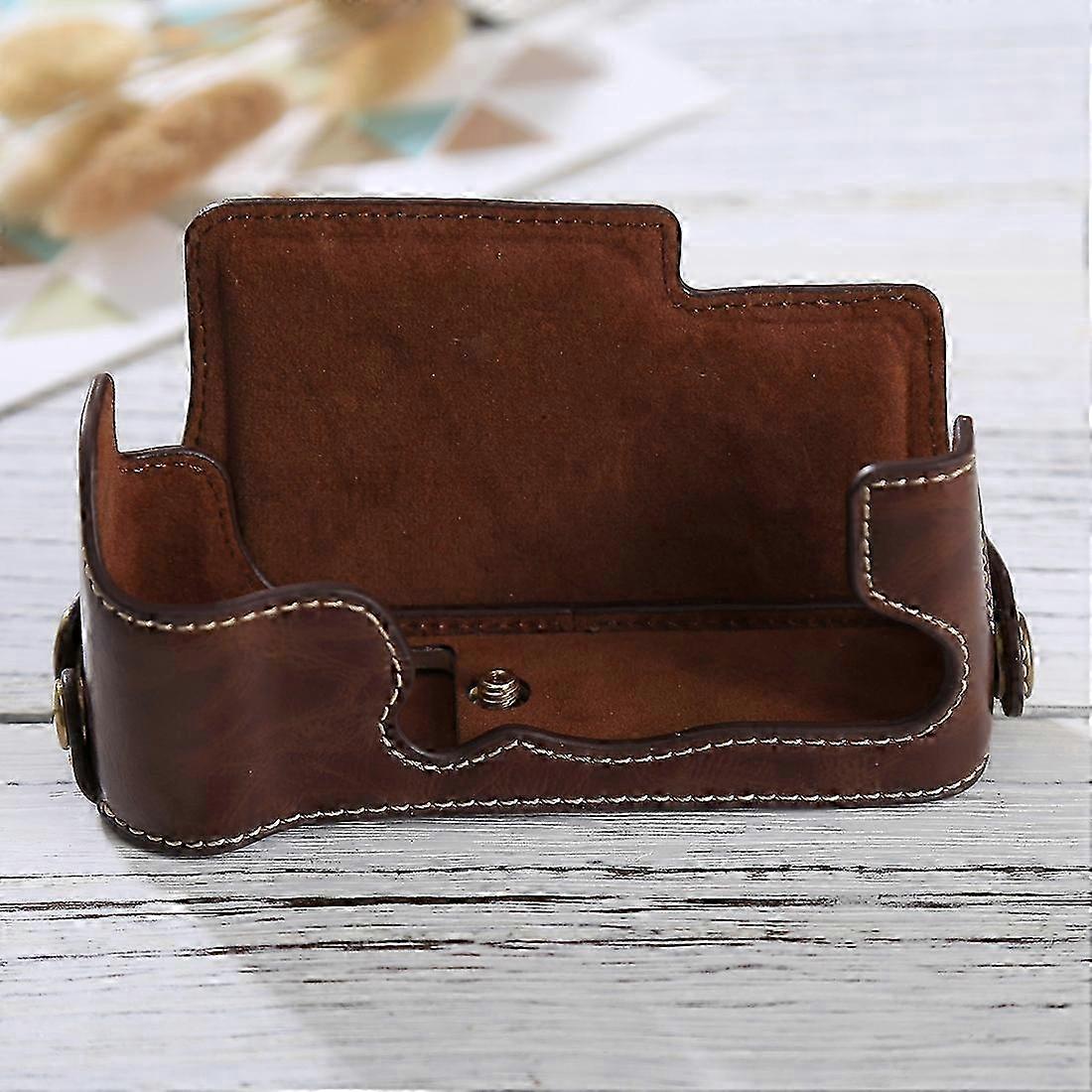 1/4 inch Thread PU Leather Camera Half Case Base for FUJIFILM X-E3 26s