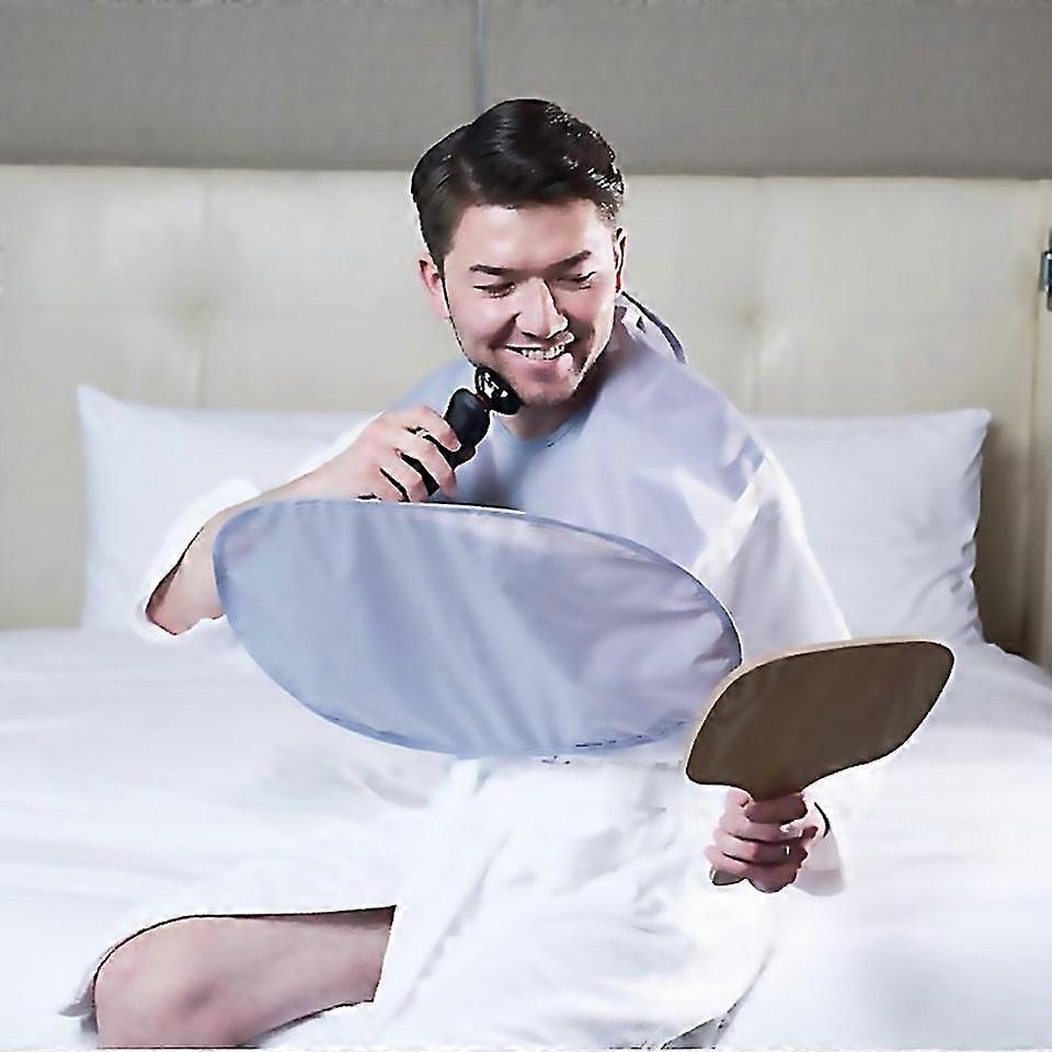 For Beard Shaving Apron Convenient Polyester Umbrella Shape Hairdressing Cape Silver Gray