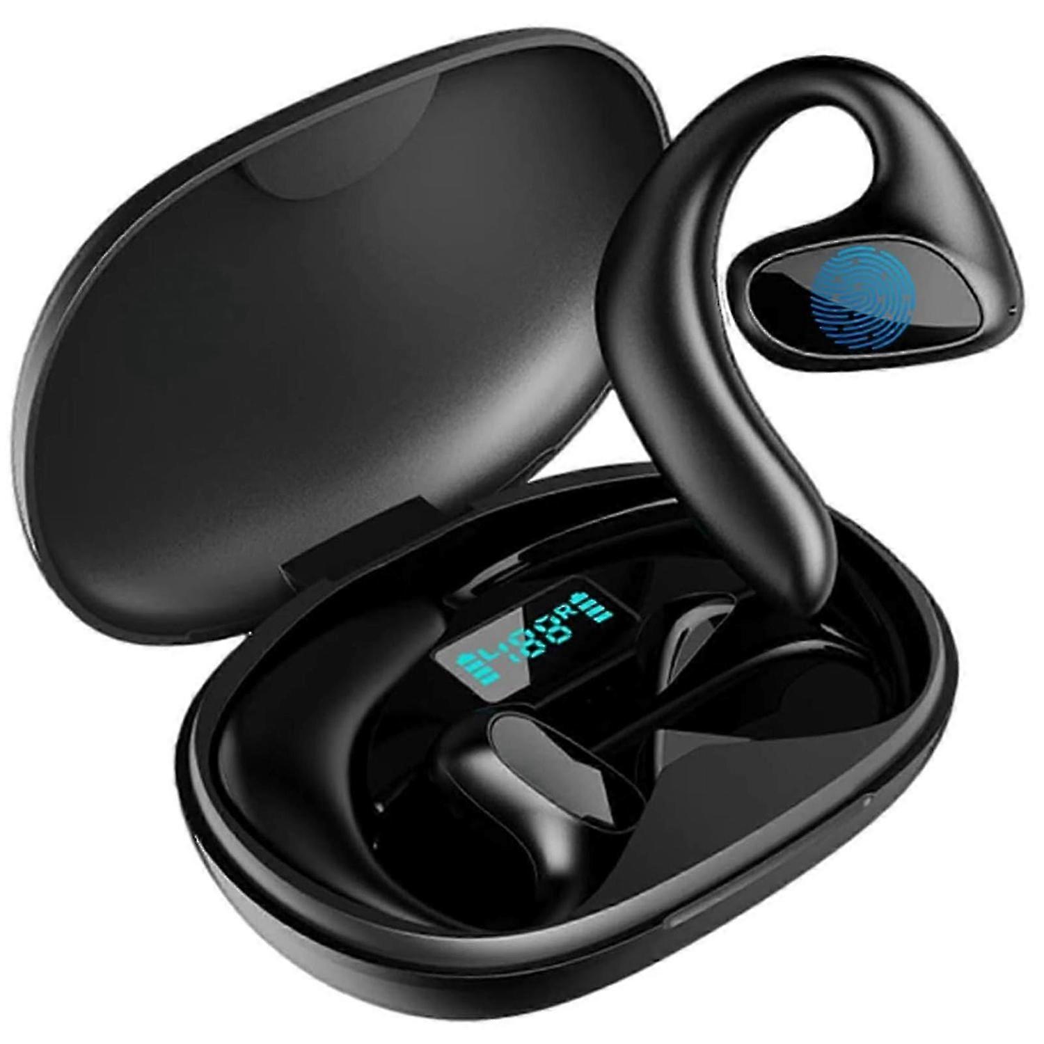Talkbuds Translator Kopfhörer von Qinux, Bluetooth-Sprachübersetzer in 114 Sprachen, schwarz, ideal für Reisen und Lernen