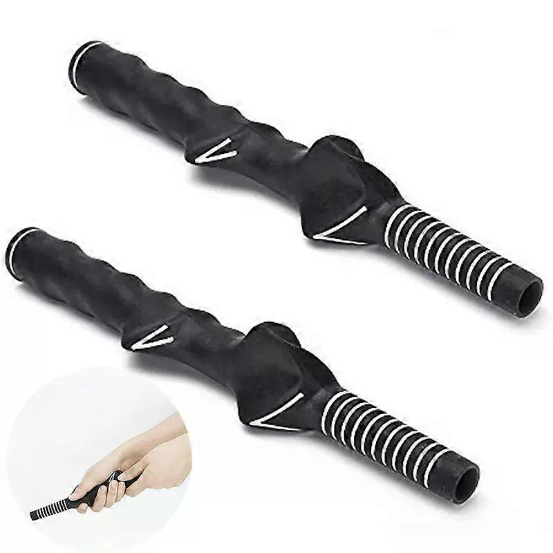 High Quality Durable Golf Rubber Hand Shape Grip Exercise Pole Grip Swing Training Outdoor Golf Position Practice Tools