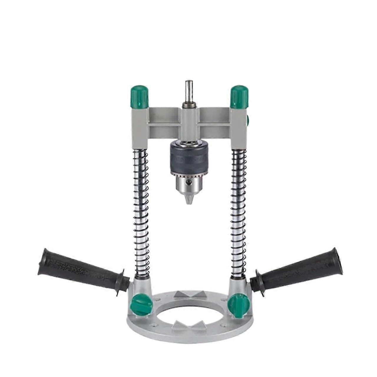 Bench Drill 1.5mm13mm Stand With Adjustable Vertical Drilling Guide Straight Angle Guide Doweling Locator 2 Handles