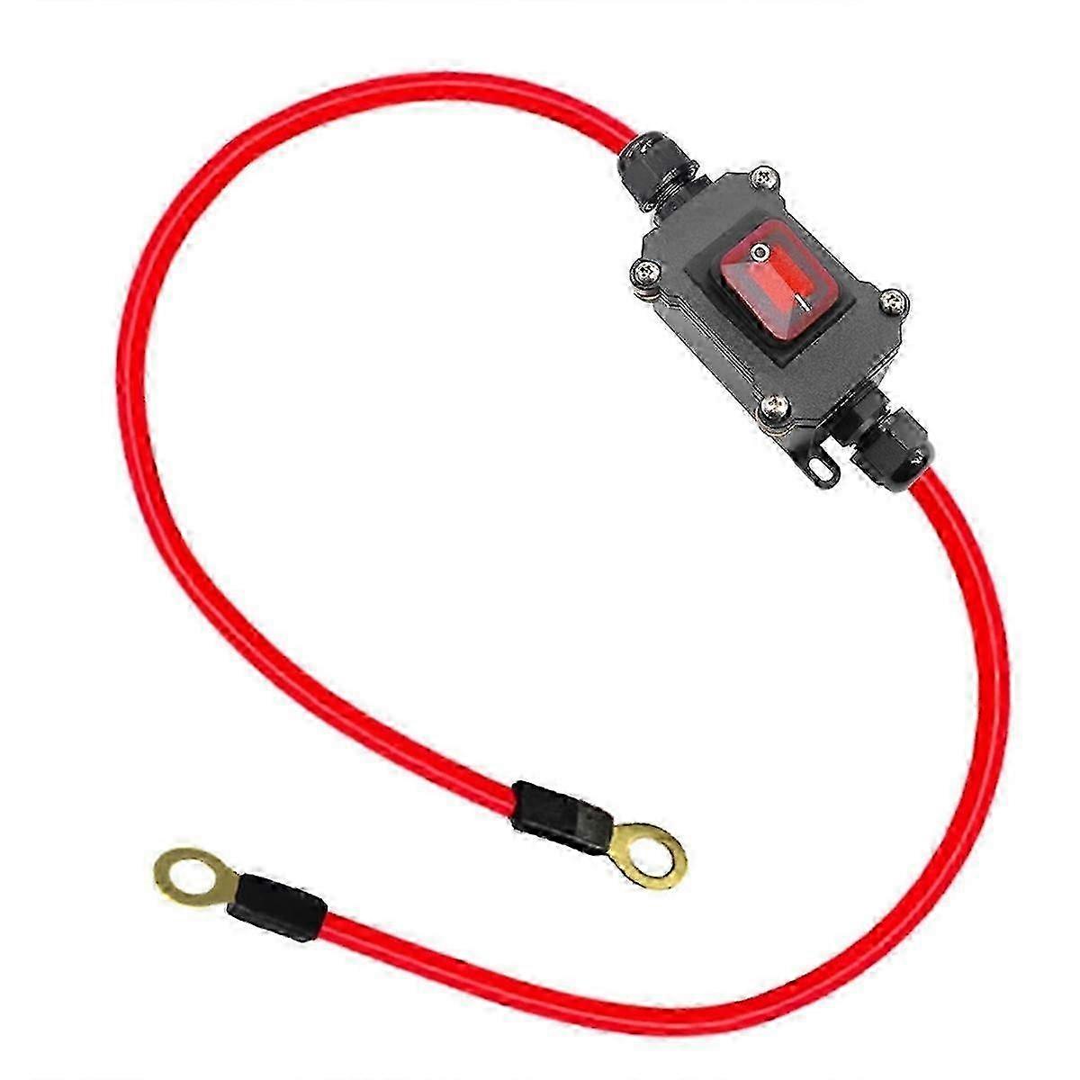 DC12V Inline Wire Switch DC12-24V DPST Dual Side Wiring Switch 25A IP67 with on/Off Quick Connect/Di