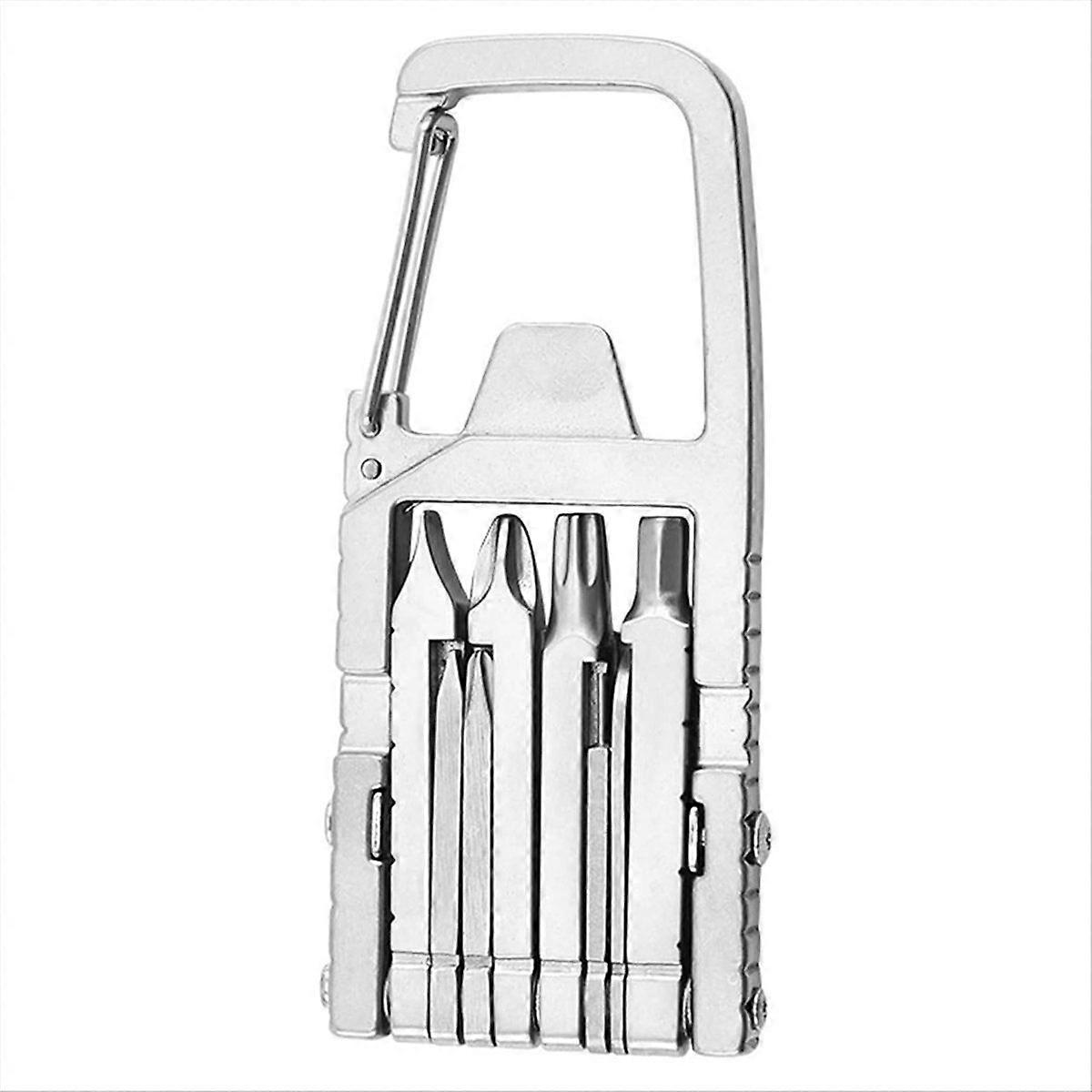 Pocket Multitool Keychain Screwdriver Multifunctional Screwdriver Folding Outdoor Bottle Opener for