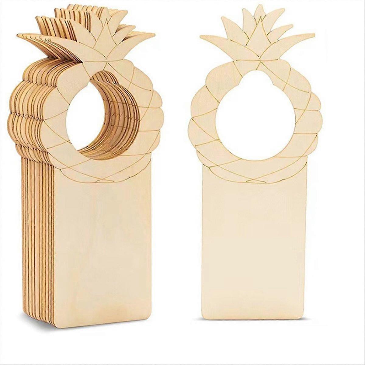 20個 未完成木製ドアノブハンガー ドアノブサイン DIY クラフト C