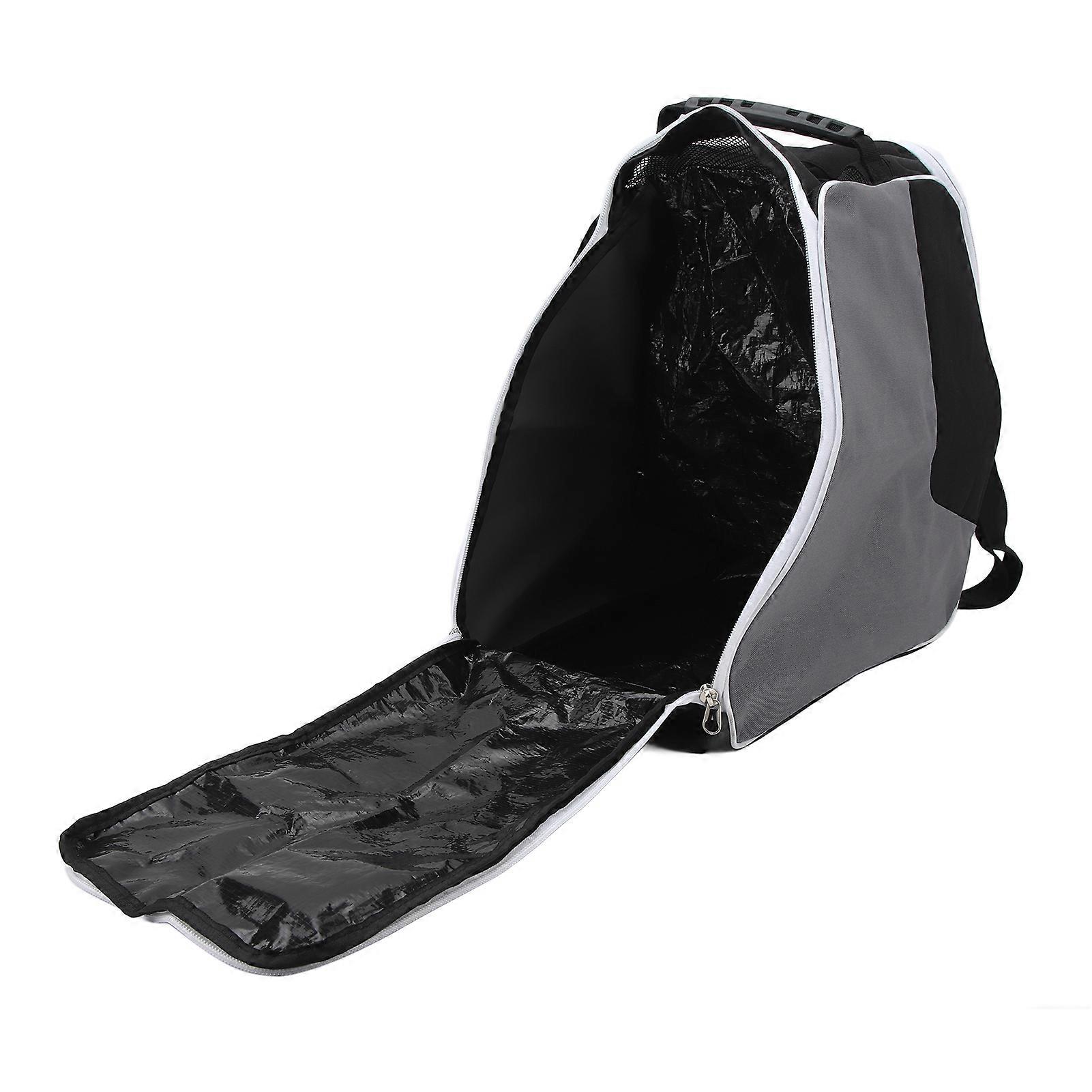 Ski Boot Bag Black Waterproof Large Capacity Snowboard Boot Storage Bag for Ski Helmets Goggles Gloves 