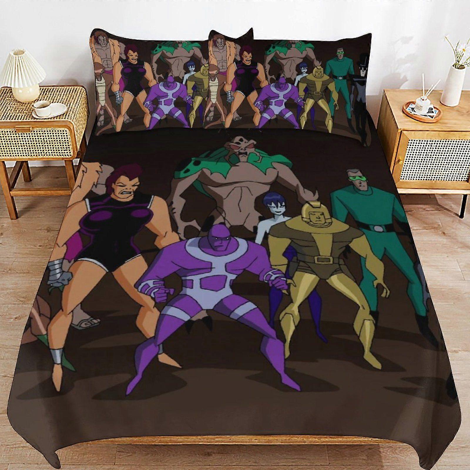s100 Justice League Unlimited Warm Sleep Support Easy Handling Soft Build Hotel Grade Structure Duvet Cover Sets Routine v100