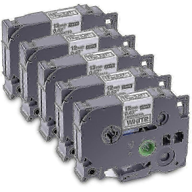 5-pack Compatible Laminated Label Tape For Brother Tze-231 Tz-231 Replacement