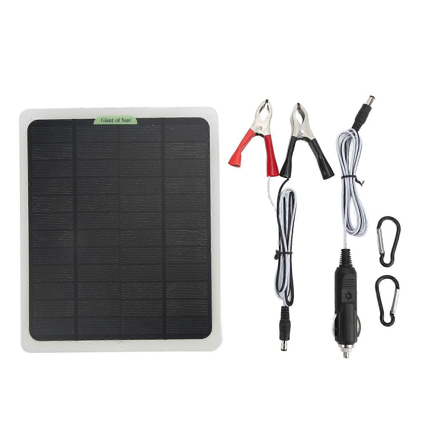 Portable Solar Battery Charger Kit 12V 20W Monocrystalline Dual USB Output Battery Maintainer for RV