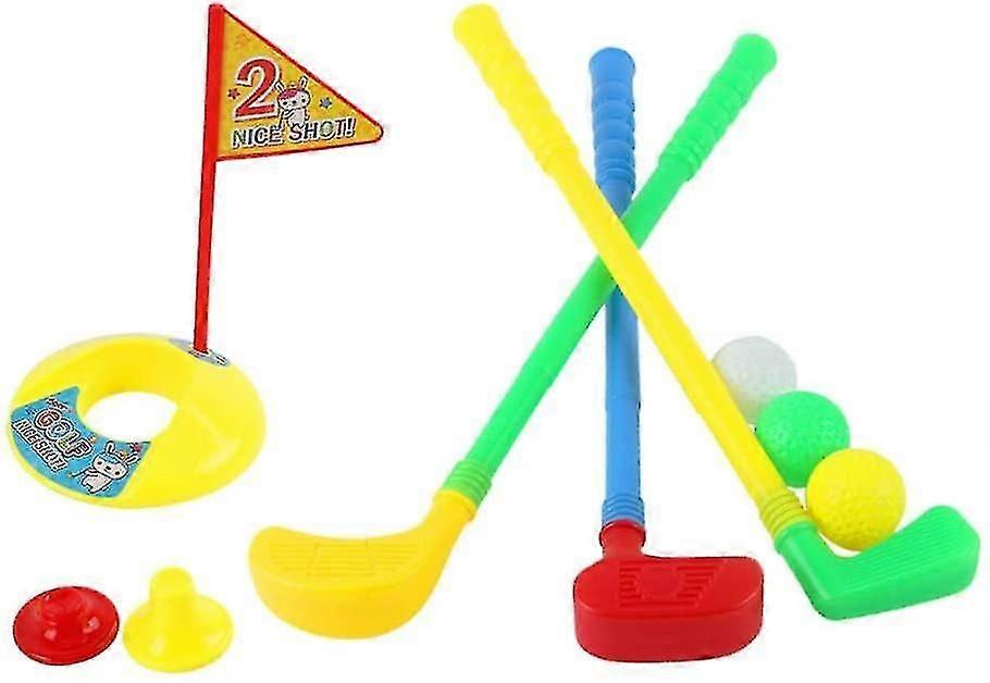 美しいギフトチャイルズゴルフクラブプラスチックゴルフセットガーデンゲームチャイルドインドアスポーツチャイルドおもちゃギフト-1セット
