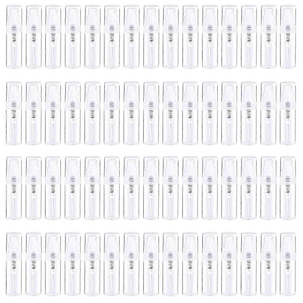 60Pcs Mini Spray Bottle 2Ml,Refillable Plactic Spray Bottle,Perfume Mouthwash Atomizer for Cleaning Refillable Container