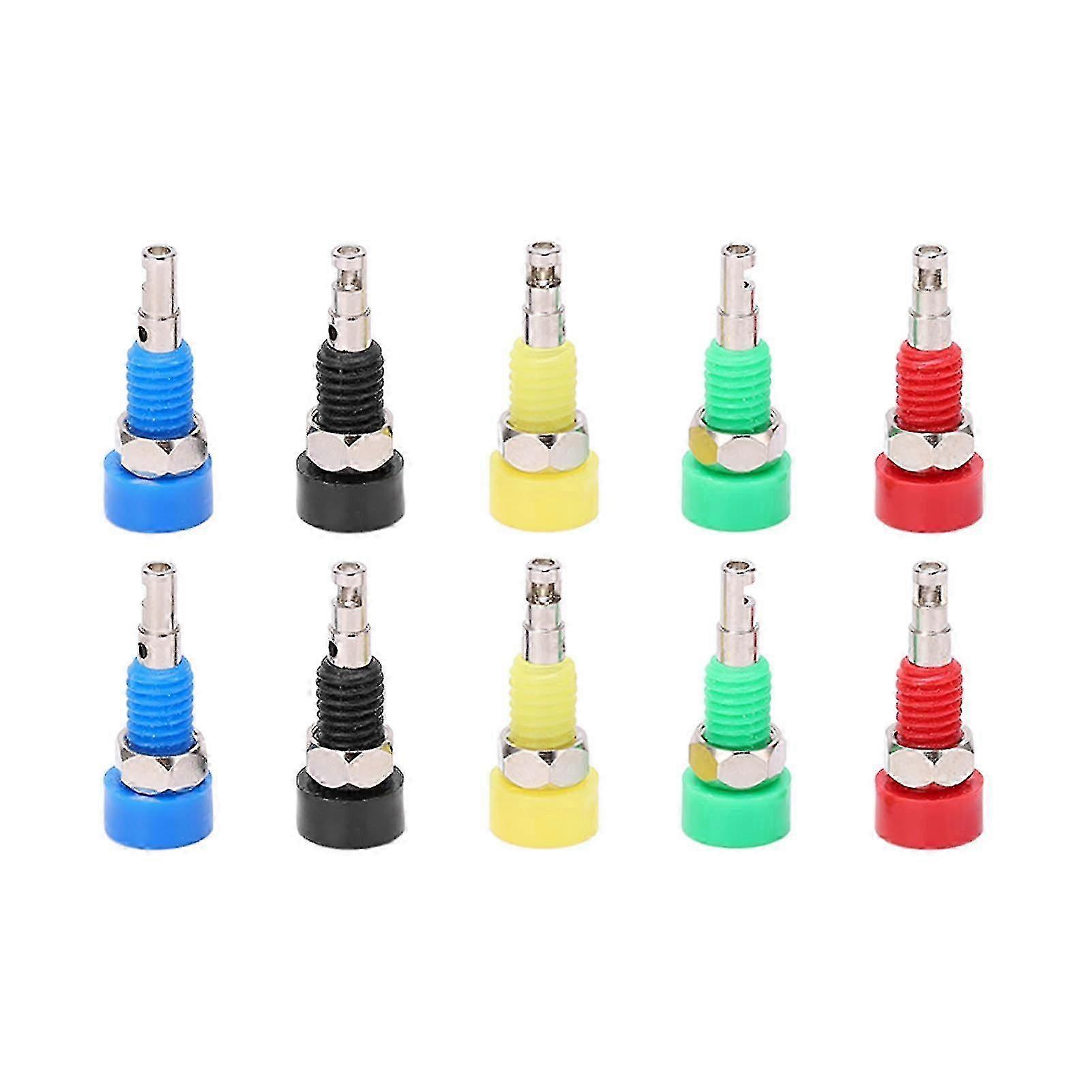 10pcs 2mm Banana Jack Socket Female Adapter Panel Mini Binding Post for Electronic Devices