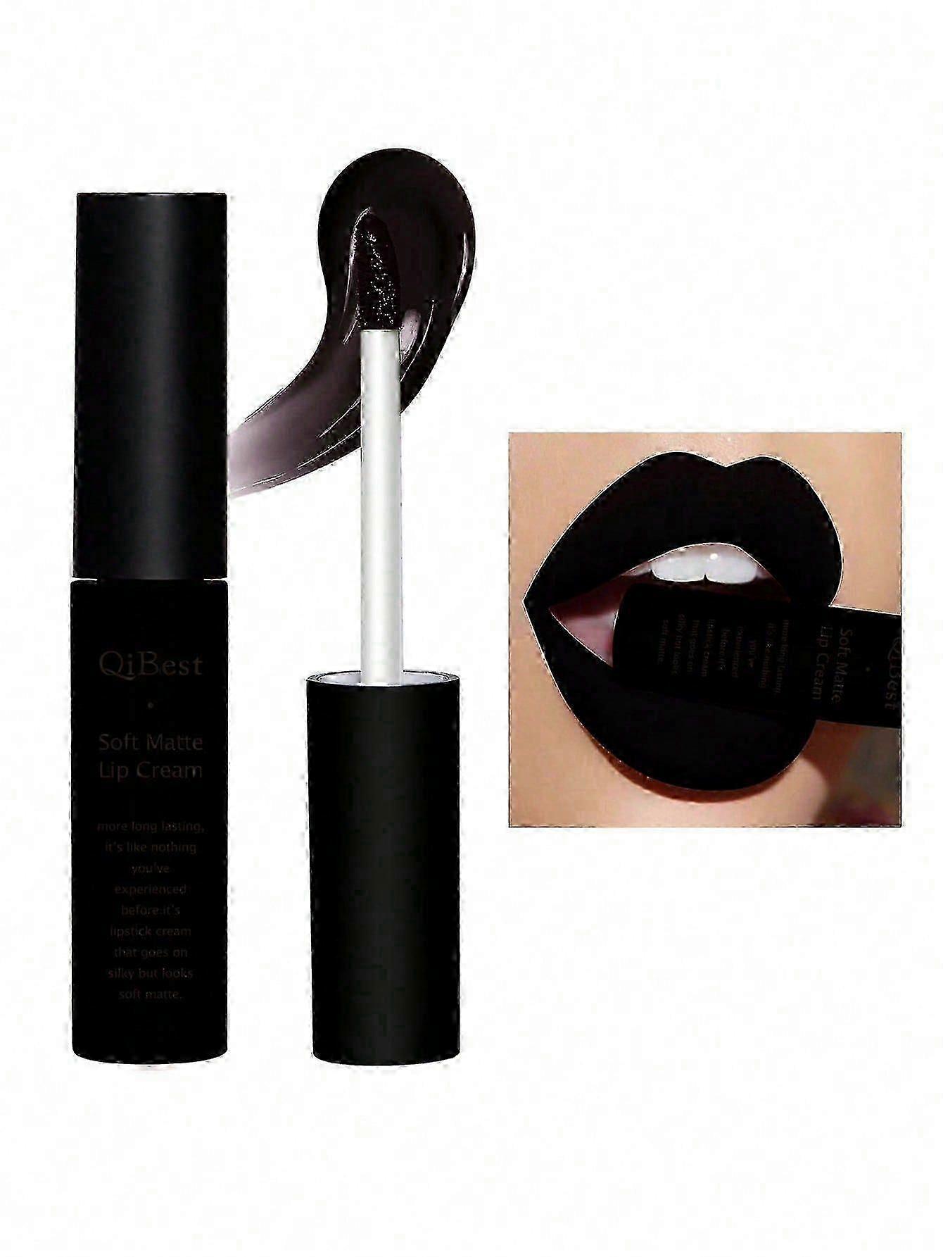 QIBEST Crema labial mate suave,Taza antiadherente de larga duración altamente pigmentada Lápiz labial líquido Brillo labial Glaze