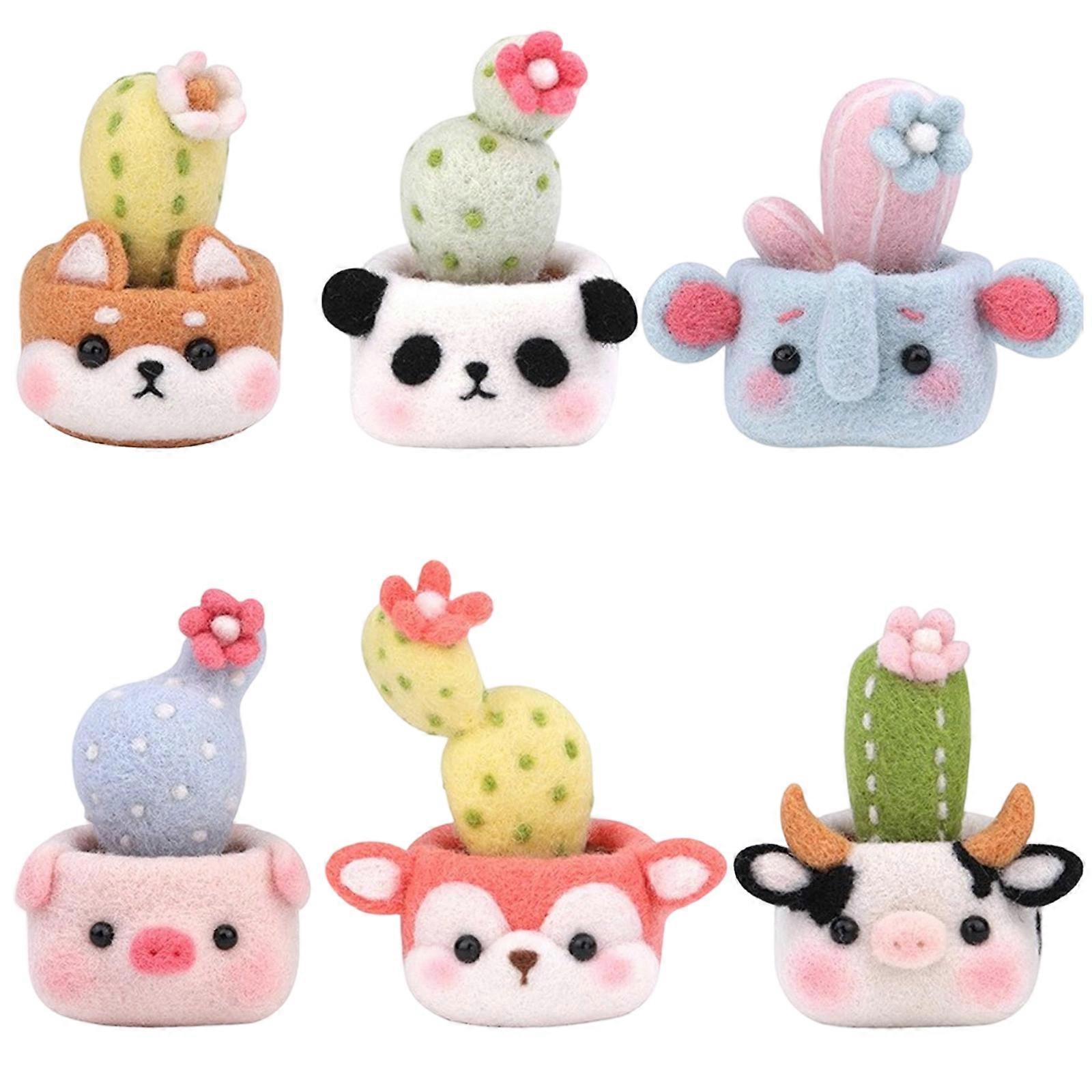 Needle Felting Starter Set For Handmade Craft Projects Family Activity Multicolor