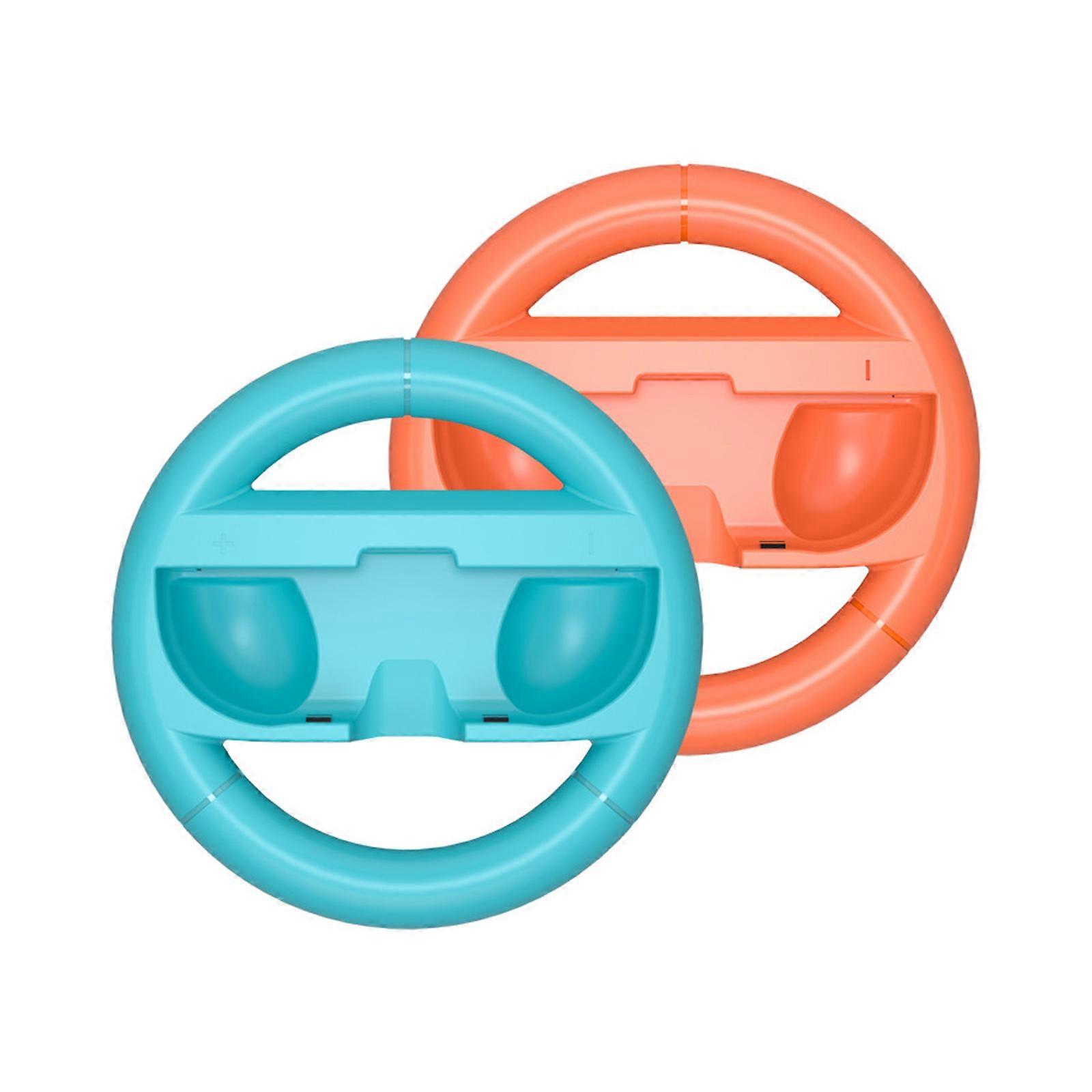 Plug and Play Handle Racing Wheel for NS2 Game Controller Featuring Realistic Feedback and Nonslip Design  Orange Blue