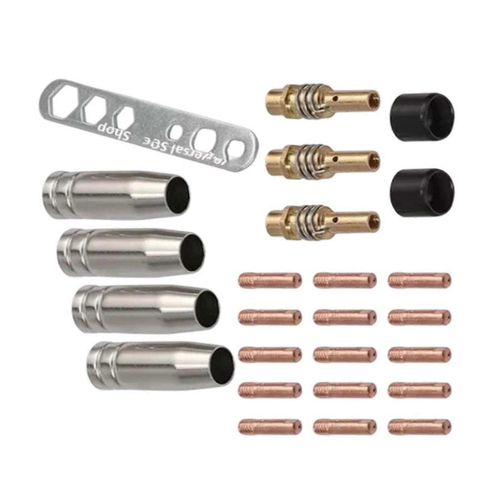 Tall Accuracy MOVE Welding Contact Tip Nozzle Set Heat Resistant Permanent Metal Building for Stable Welding Execution Multicolor