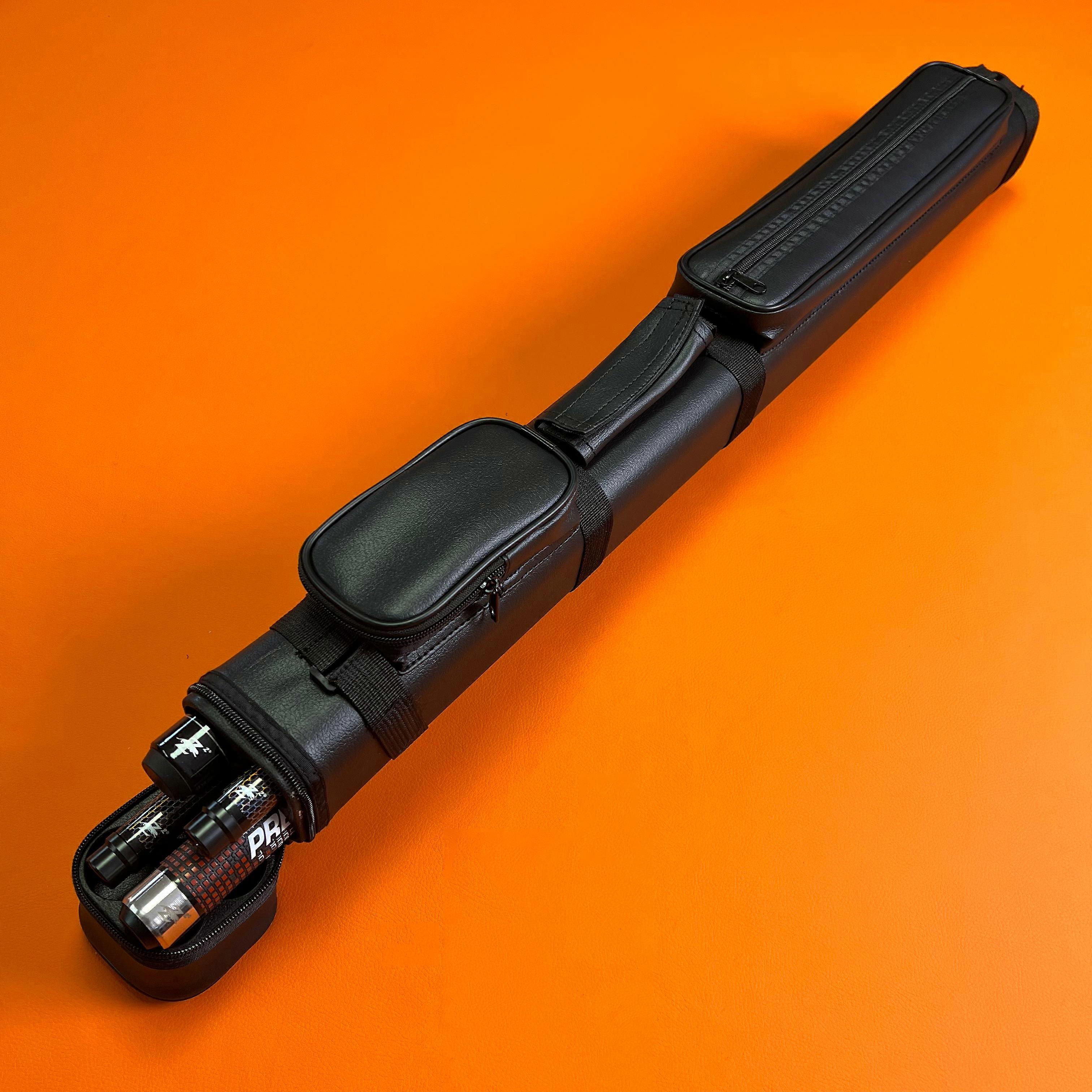 Large Capacity Square 4-hole Billiards Rod Box - Durable PU Material