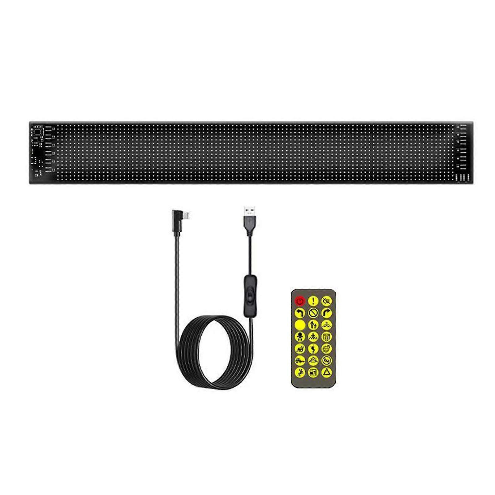 LED Sign Panel Truck Devil Eyes Light Programmable LED Digital Display Soft Screen for Car Windshield APP Control Multicolor