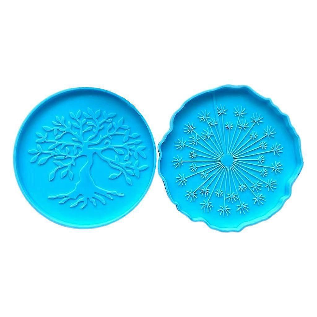 Molds For Resin Casting Epoxy Resin Dandelion Tree Of Life Mirror Coaster