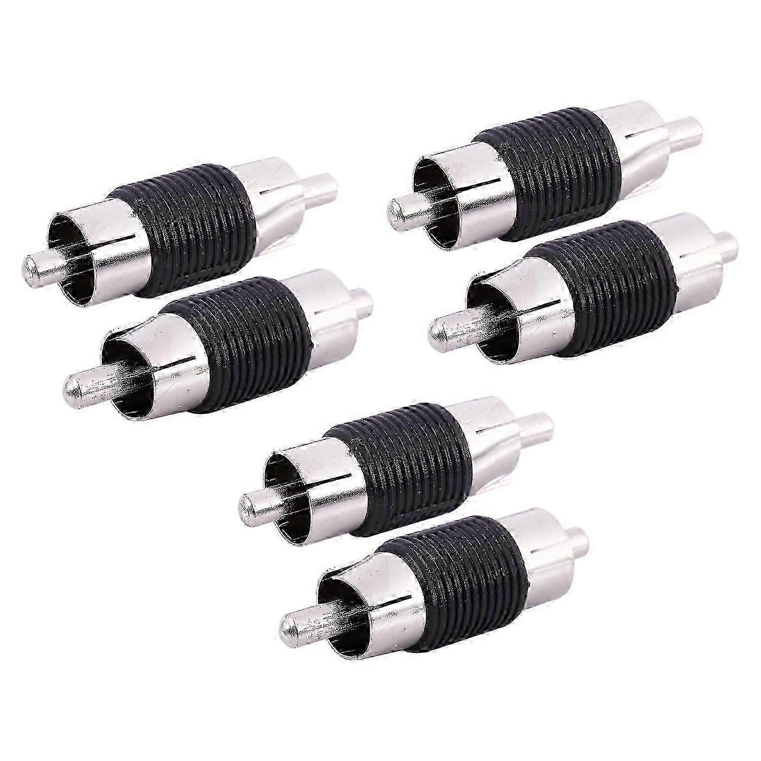 Gerade AV-Cinch-Stecker auf Stecker-Adapter, 6 Stück