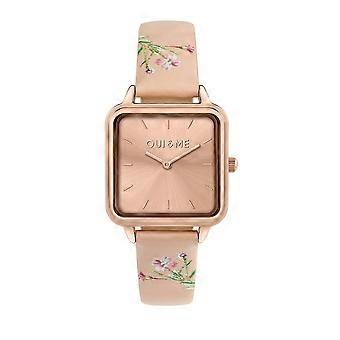 Oui & Me Harmonie Pink Lederarmband Rose Gold Dial Quarz ME010383 Damenuhr
