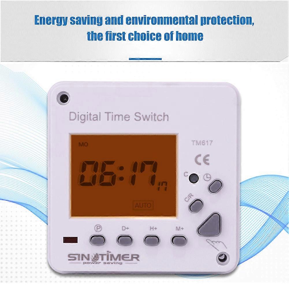 SINOTIMER TM617-1 Intelligent Backlight Large Screen Time Control Switch Timer Panel