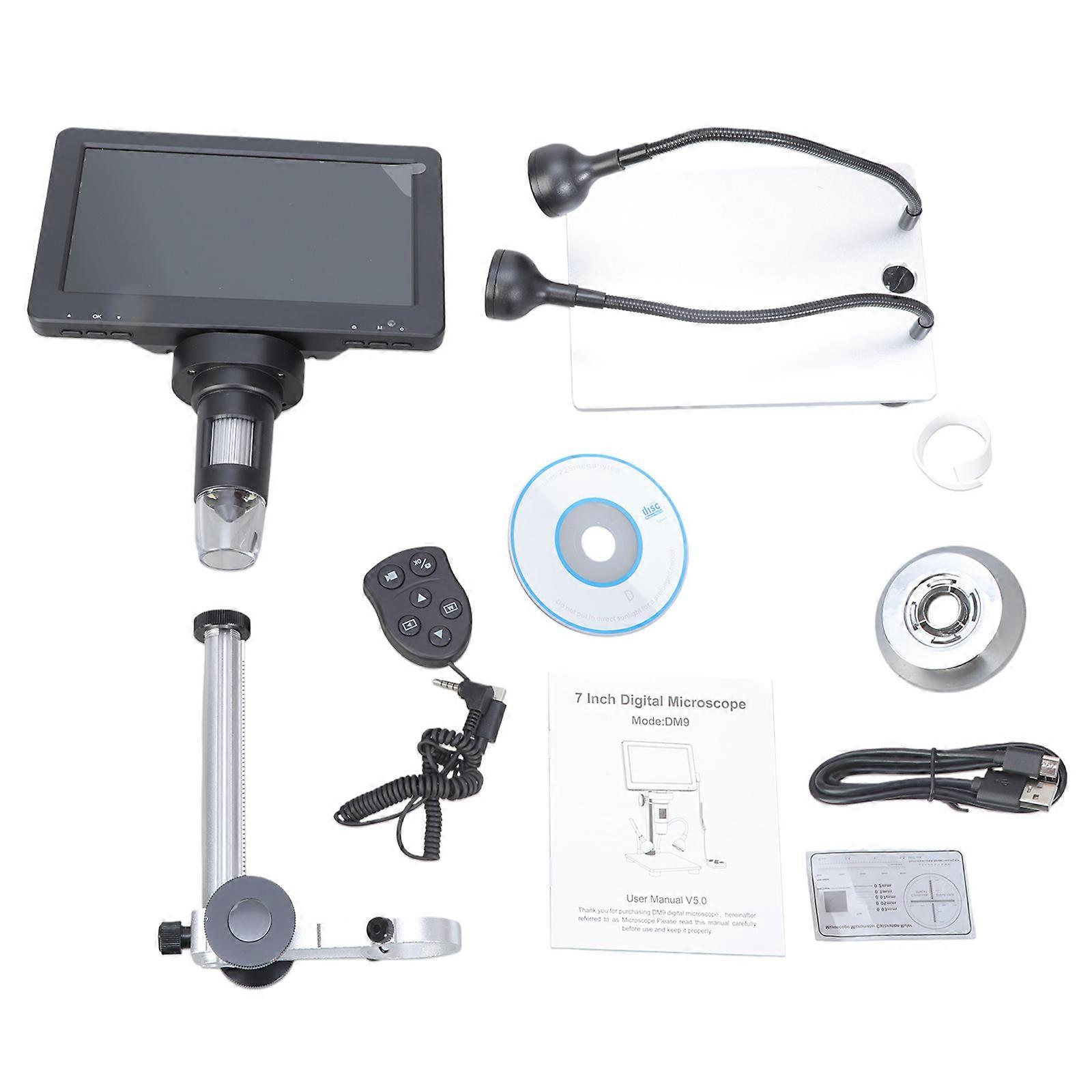 1200X Digital Microscope Electronic Video Microscopes 7 inch LCD Soldering USB Microscope Phone Repair Magnifier Stand Multicolor