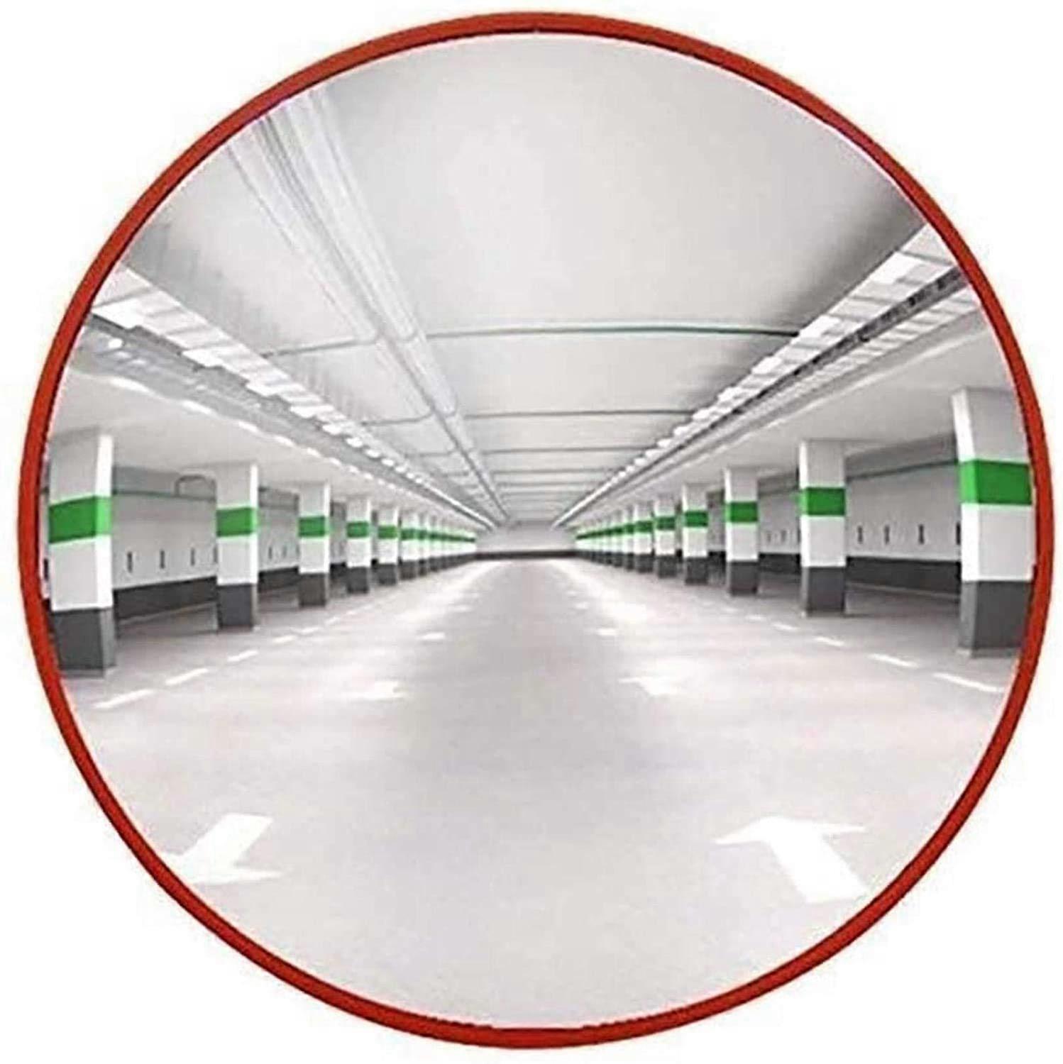 Convex Safety Mirror with Rotatable Handle for Indoor Corner Traffic View, Acrylic 30cm