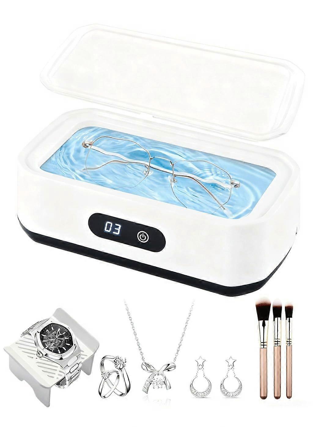 Ultrasonic Jewelry Cleaner Machine with 50KHz Piezoelectric Chip - Improved 5 Modes, 22oz Large